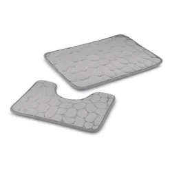 TADAR DYWANIKI ŁAZIENKOWE KPL.2 SZT. 40x60+ 50x40CM JASNO SZARE