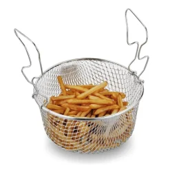 TADAR Garnek do frytek 3,2 l / z sitkiem i pokrywką / emalia