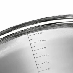 TADAR Garnek prosty z pokrywką 15 L / stal nierdzewna / indukcja