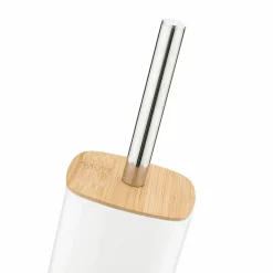 TADAR IVER Szczotka do WC z pojemnikiem / 8,5 x 37 cm / biała