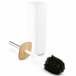 TADAR IVER Szczotka do WC z pojemnikiem / 8,5 x 37 cm / biała