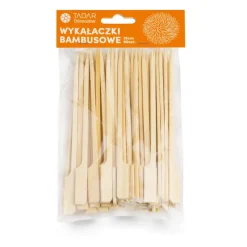 TADAR Jednorazowe wykałaczki drewniane 15 cm / zestaw 50 sztuk / drewno bambusowe