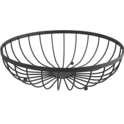 TADAR Koszyk metalowy na owoce / czarny / 30 x 8,5 cm