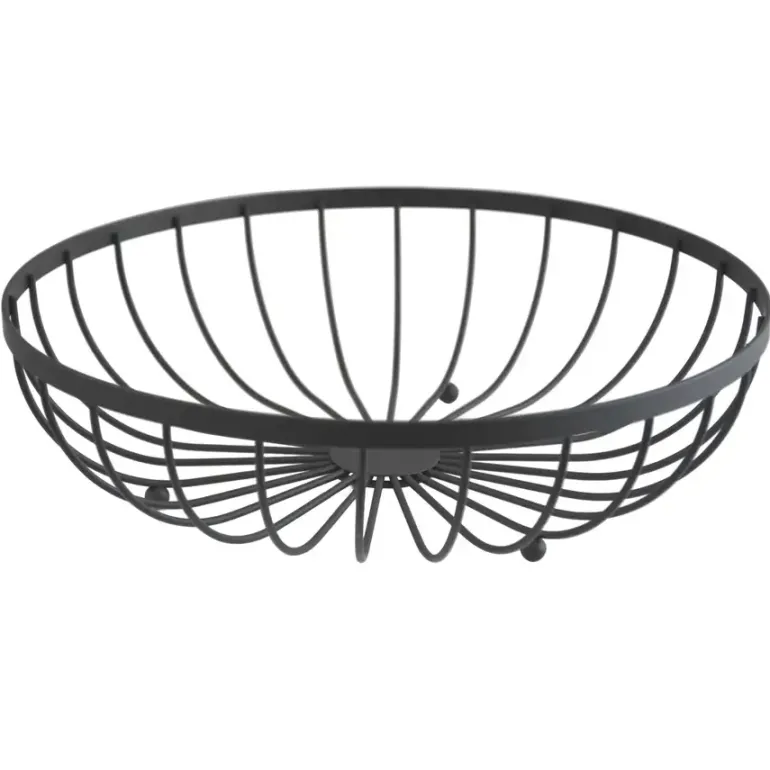 TADAR Koszyk metalowy na owoce / czarny / 30 x 8,5 cm