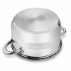 TADAR LUZON Garnek z pokrywką / 5,7 l / Ø 24 cm / stal nierdzewna, szkło