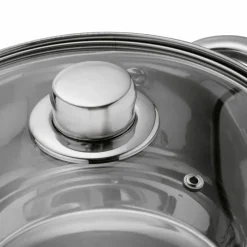 TADAR LUZON Garnek z pokrywką / 5,7 l / Ø 24 cm / stal nierdzewna, szkło