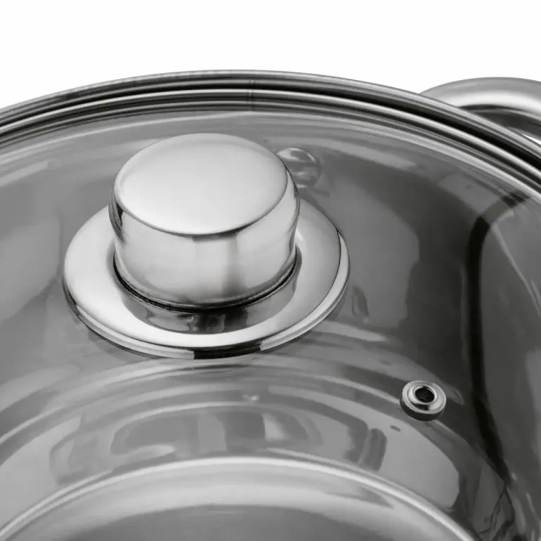 TADAR LUZON Garnek z pokrywką / 5,7 l / Ø 24 cm / stal nierdzewna, szkło