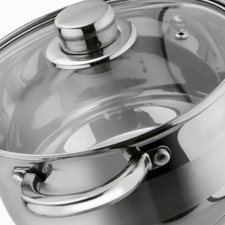 TADAR LUZON Garnek z pokrywką / 5,7 l / Ø 24 cm / stal nierdzewna, szkło