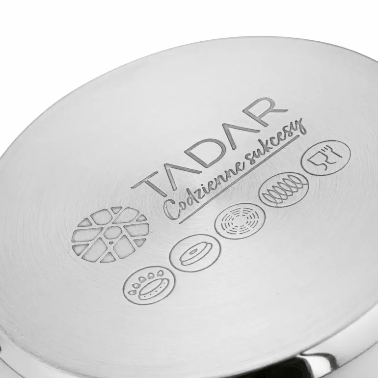 TADAR LUZON Garnek z pokrywką / 5,7 l / Ø 24 cm / stal nierdzewna, szkło
