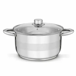 TADAR LUZON Garnek z pokrywką / 5,7 l / Ø 24 cm / stal nierdzewna, szkło