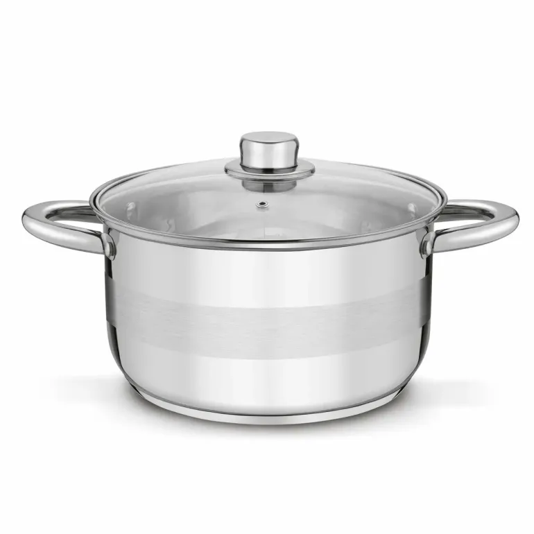 TADAR LUZON Garnek z pokrywką / 5,7 l / Ø 24 cm / stal nierdzewna, szkło