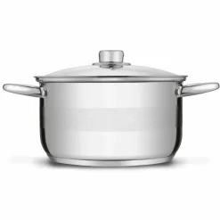 TADAR LUZON Garnek z pokrywką / 5,7 l / Ø 24 cm / stal nierdzewna, szkło