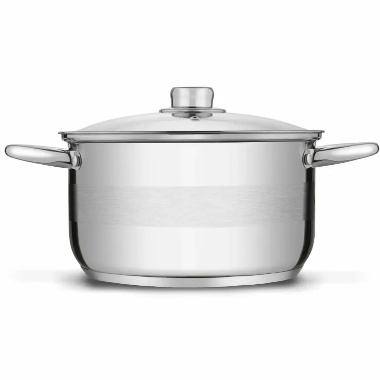 TADAR LUZON Garnek z pokrywką / 5,7 l / Ø 24 cm / stal nierdzewna, szkło