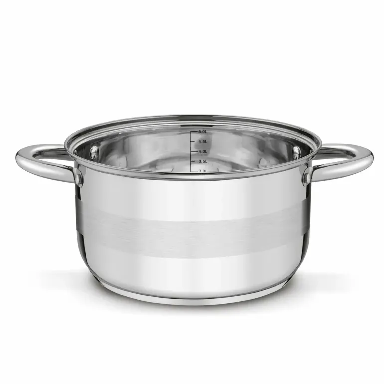 TADAR LUZON Garnek z pokrywką / 5,7 l / Ø 24 cm / stal nierdzewna, szkło