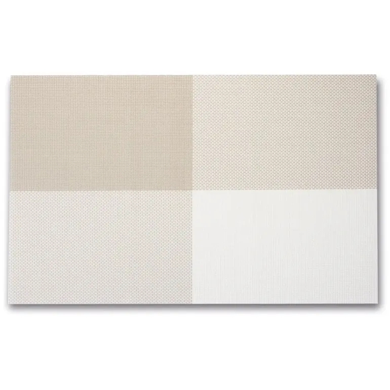 TADAR MATA STOŁOWA PVC 45x30 KRATKA BIAŁO/BEŻOWA