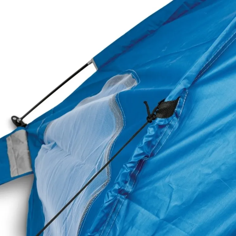 TADAR | Namiot plażowy parawan biwak ogród 220x115x115 cm z okienkami + torba / niebieski