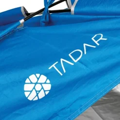 TADAR | Namiot plażowy parawan biwak ogród 220x115x115 cm z okienkami + torba / niebieski