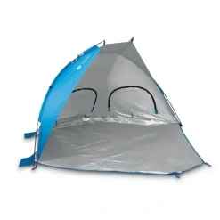 TADAR | Namiot plażowy parawan biwak ogród 220x115x115 cm z okienkami + torba / niebieski