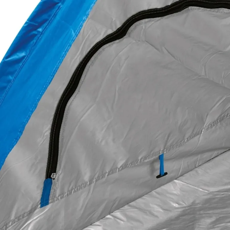 TADAR | Namiot plażowy parawan biwak ogród 220x115x115 cm z okienkami + torba / niebieski