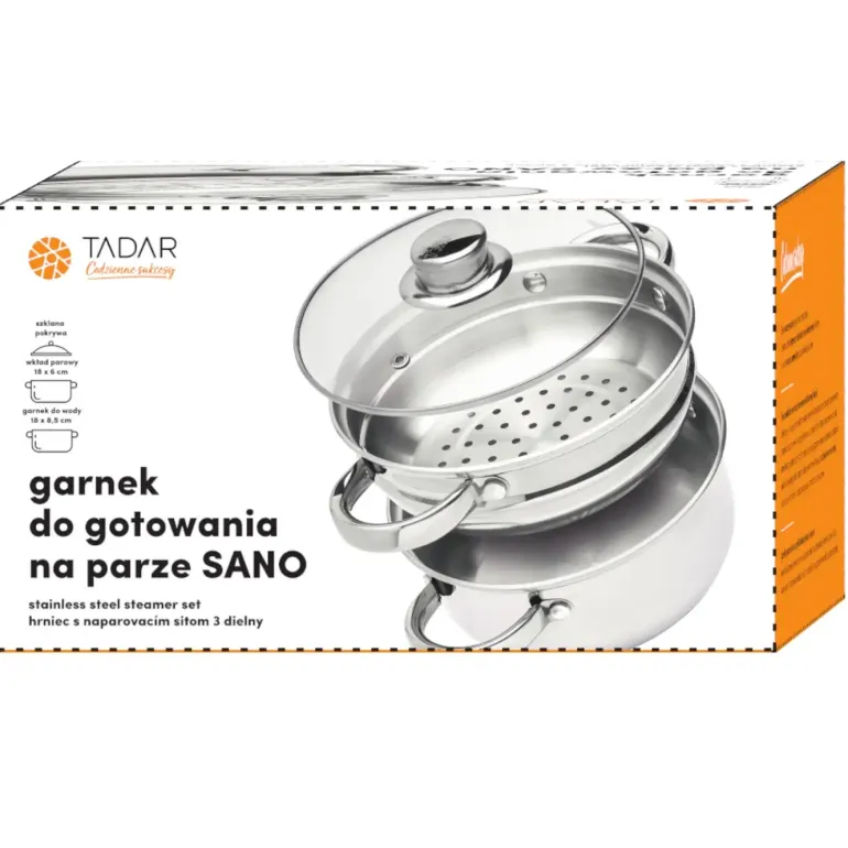 TADAR SANO Garnek 2 l do gotowania na parze 18 cm / indukcja