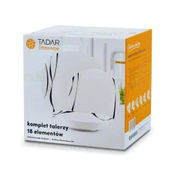 TADAR SAXO Serwis obiadowy 18 elementów dla 6 osób / porcelana