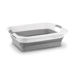 TADAR SILICO KOSZ NA PRANIE SKŁADANY 61X45X26(9)CM SZARY PP+TPR