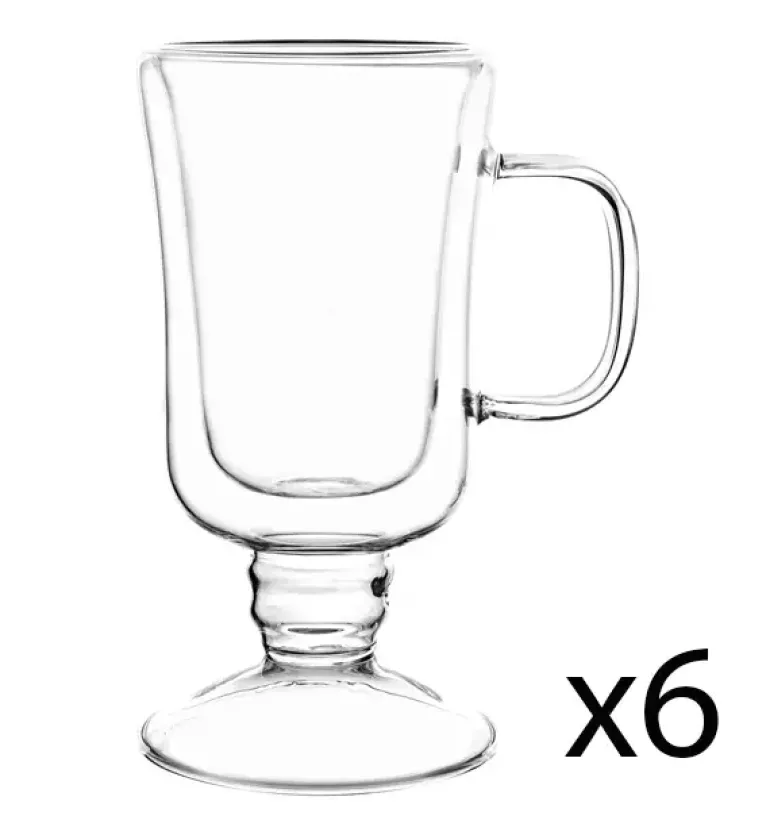 TADAR SUBLIME IRISH Komplet 6 szklanek termicznych do kawy 200 ml / podwójna ścianka