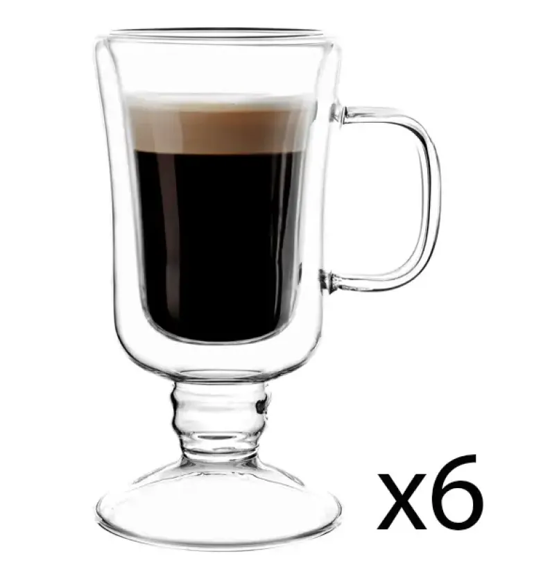 TADAR SUBLIME IRISH Komplet 6 szklanek termicznych do kawy 200 ml / podwójna ścianka