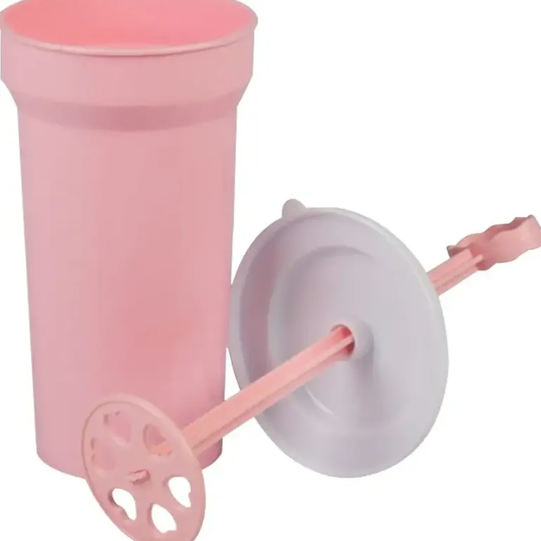 TADAR | SUNPLAST PASTEL JOGURTOWNICA RĘCZNA / KUBEK DO ROBIENIA DOMOWEGO JOGURTU 400 ML RÓŻOWY
