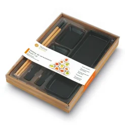 TADAR SUSHI ZESTAW 7 ELEM. 1xTALERZYK, 2xMISECZKA DO SOSU, 2xPAŁECZKI,2xPODSTAWKA POD PAŁECZKI