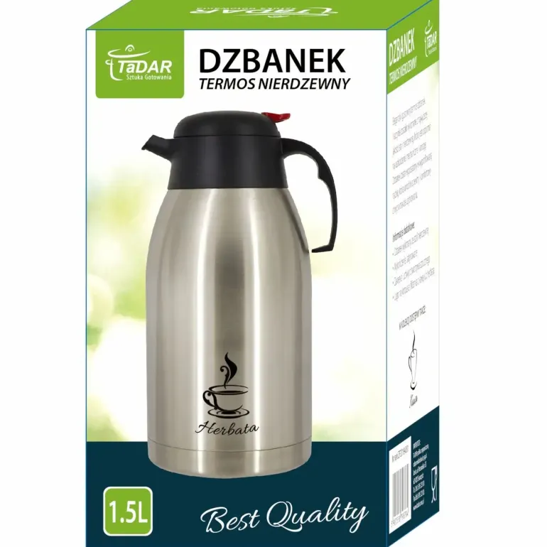 TADAR Termos / dzbanek konferencyjny na herbatę 1,5 L / stal nierdzewna