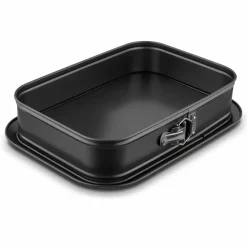 TADAR Tortownica 35 x 24 x 8,5 cm z szeroką podstawą / prostokątna / stal węglowa / non-stick