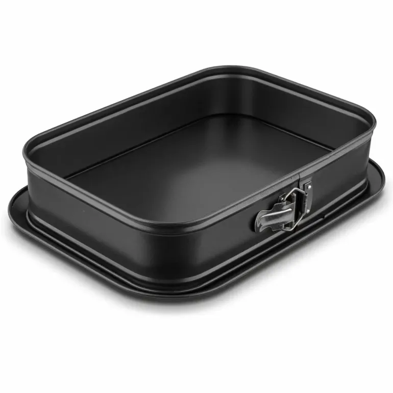 TADAR Tortownica 35 x 24 x 8,5 cm z szeroką podstawą / prostokątna / stal węglowa / non-stick
