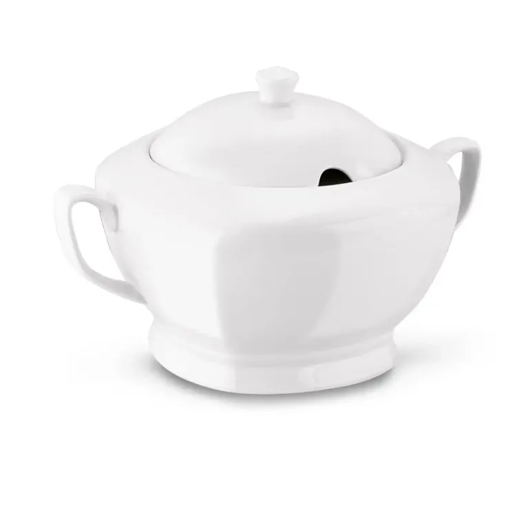 Tadar Waza porcelanowa do zupy 2,5 l / biała