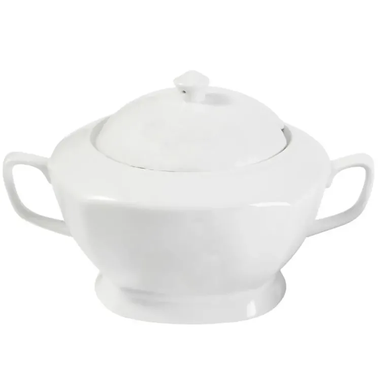 Tadar Waza porcelanowa do zupy 2,5 l / biała