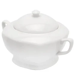 Tadar Waza porcelanowa do zupy 3 l / biała