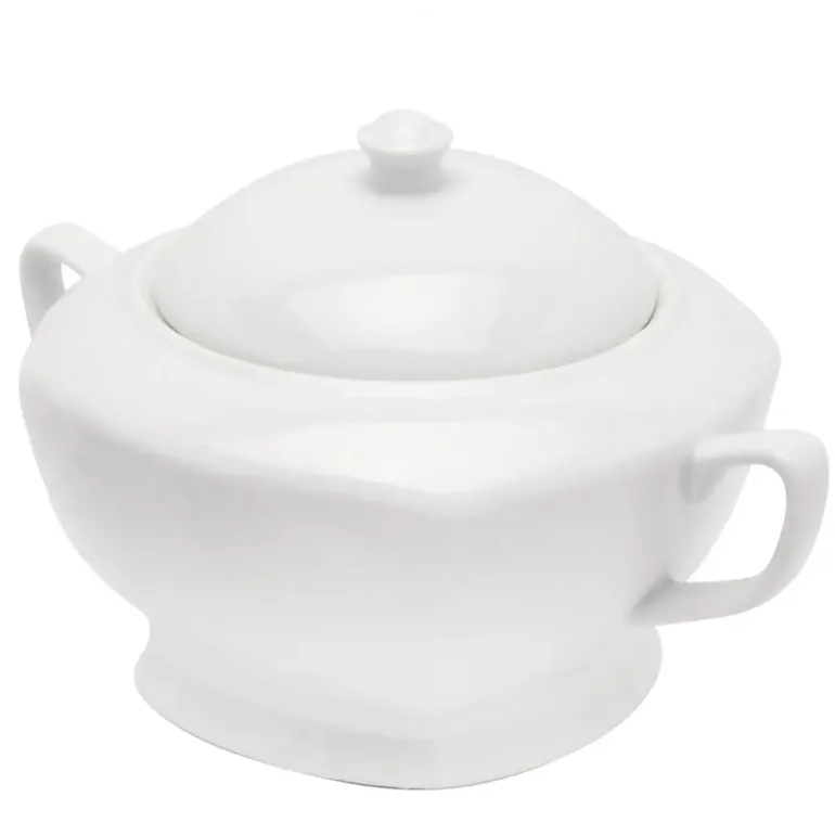 Tadar Waza porcelanowa do zupy 3 l / biała