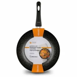 TADAR | WOK NON-STICK MARMARA BLACK 30X8.5CM INDUKCJA