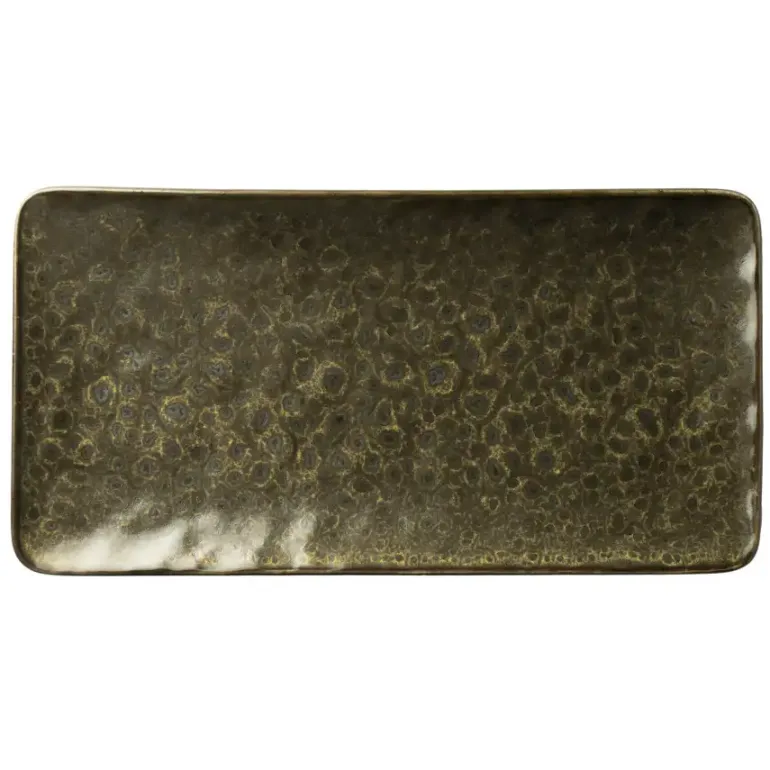 VERLO ALGA Półmis, talerz płaski prostokątny 25x13 cm, ciemnozielony