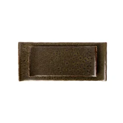 VERLO ALGA Półmis, talerz prostokątny 26x11,5 cm, ciemnozielony