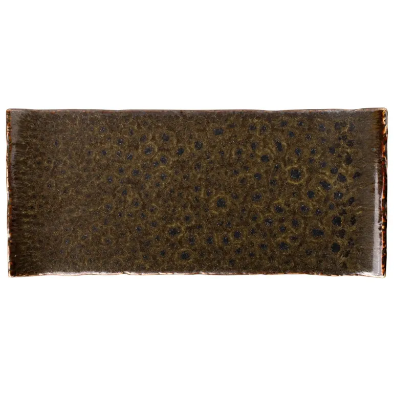 VERLO ALGA Półmis, talerz prostokątny 26x11,5 cm, ciemnozielony