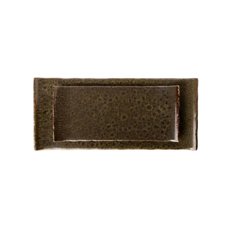 VERLO ALGA Półmis talerz prostokątny 34x15 cm, ceomnozielony
