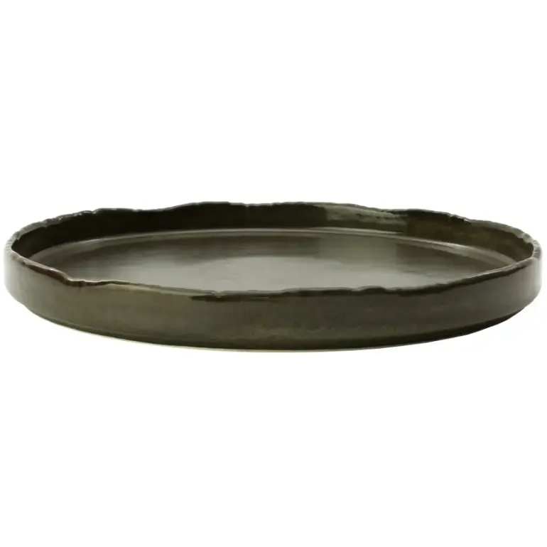 VERLO ALGA Talerz płaski obiadowy 25 cm, ciemnozielony