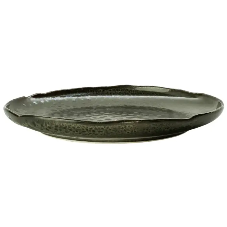 VERLO ALGA Talerz płaski płytki obiadowy do serwowania 28 cm, ciemnozielony