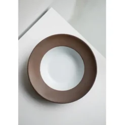 VERLO CHOCO Talerz głęboki 300 ml, 20 cm brązowo-biały