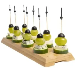 VERLO Ekspozytor na przystawki FingerFood 30 cm / drewno bambusowe