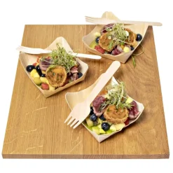 VERLO FingerFood Naczynie bambusowe do serwowania 8 x 8 cm / 50 szt.
