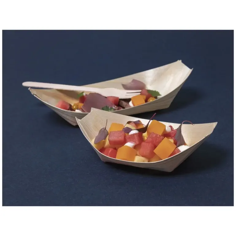 VERLO FingerFood Naczynie bambusowe łódka 10 x 20,5 cm / 50 szt.