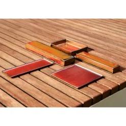 VERLO FLAME Półmis 34x11 cm prostokątny, ceglasty
