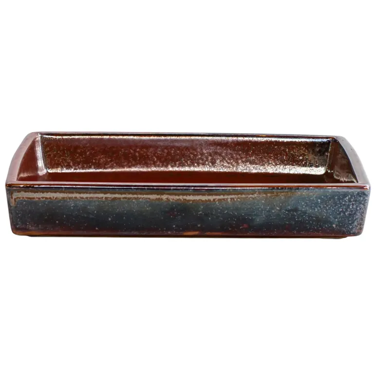 VERLO FLAME Talerz głęboki 22,5x17,5 cm prostokątny, ceglasty